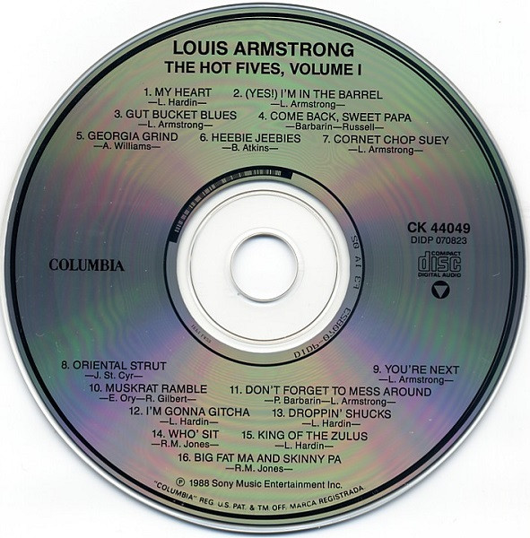 Louis Armstrong - The Hot Fives, Volume I (CD, Comp, RM) (Near Mint (NM or M-)) - Image 3