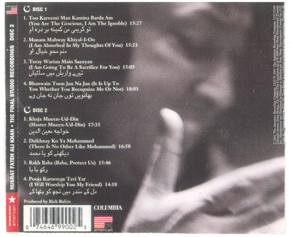 Nusrat Fateh Ali Khan - The Final Studio Recordings (2xCD, Album) (Near Mint (NM or M-)) - Image 2