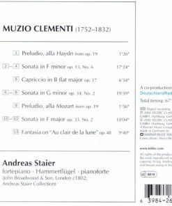 Alternative view of Muzio Clementi, Andreas Staier - Sonatas (CD) (Near Mint (NM or M-))