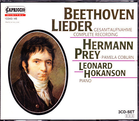 Beethoven*, Hermann Prey, Leonard Hokanson - Lieder (Gesamtaufnahme = Complete Recording) (3xCD, Comp) (Near Mint (NM or M-))