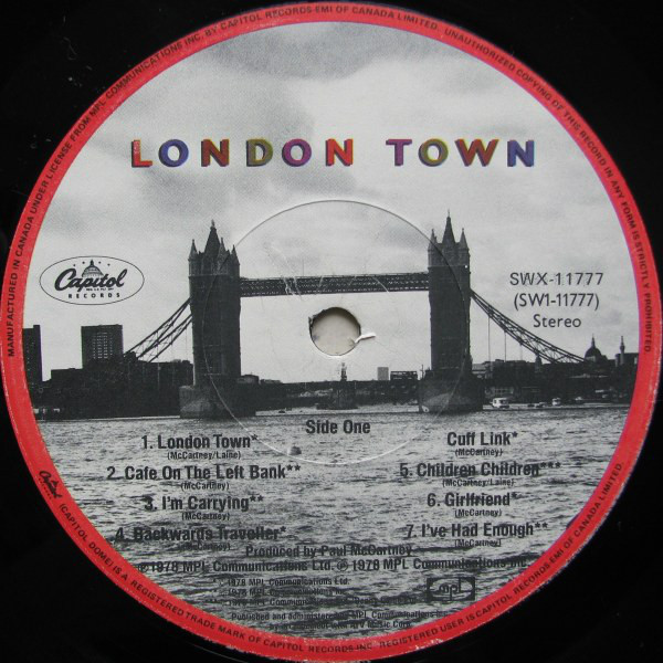 Wings (2) - London Town (LP, Album) (Mint (M)) - Image 3