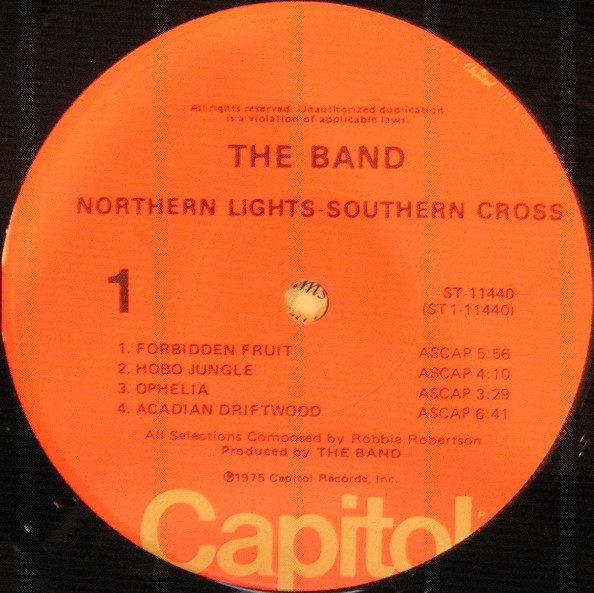The Band - Northern Lights-Southern Cross (LP, Album, Win) (Mint (M)) - Image 3