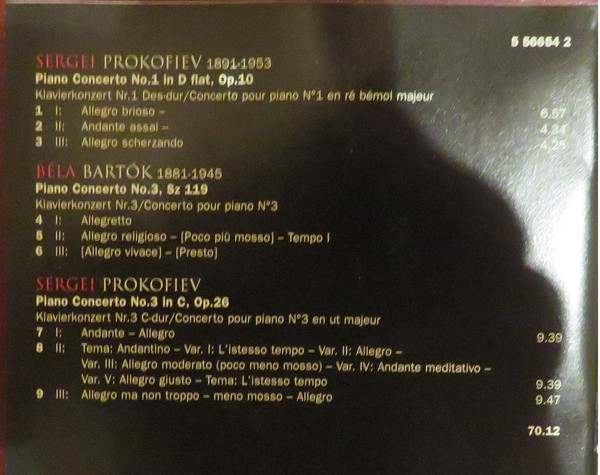 Prokofiev* / Bartók* - Martha Argerich, Orchestre Symphonique De Montréal*, Charles Dutoit - Piano Concertos Nos.1 & 3 / Piano Concerto No.3 (CD, Album) (Near Mint (NM or M-)) - Image 2