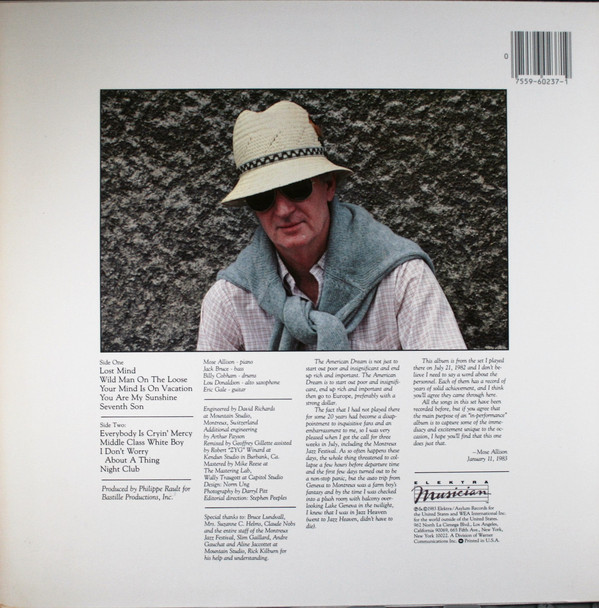 Mose Allison - Lessons In Living (LP, Album, SP ) (Near Mint (NM or M-)) - Image 2