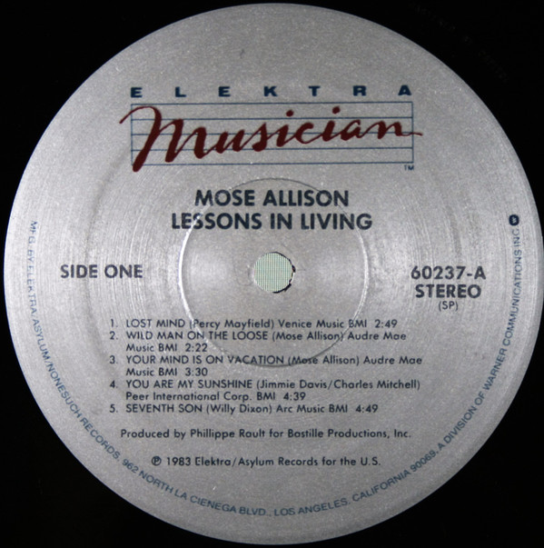 Mose Allison - Lessons In Living (LP, Album, SP ) (Near Mint (NM or M-)) - Image 3