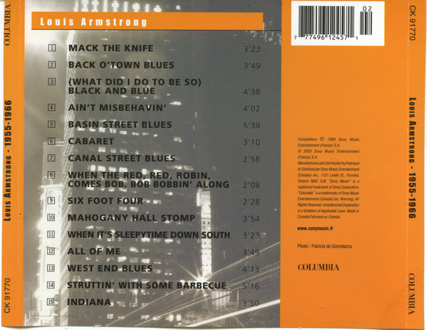 Louis Armstrong - 1955-1966 (CD, Comp) (Near Mint (NM or M-)) - Image 2