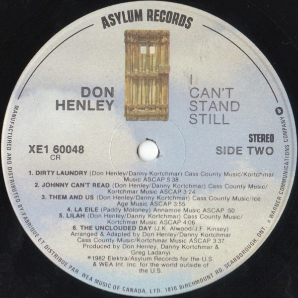 Don Henley - I Can't Stand Still (LP, Album) (Mint (M)) - Image 4