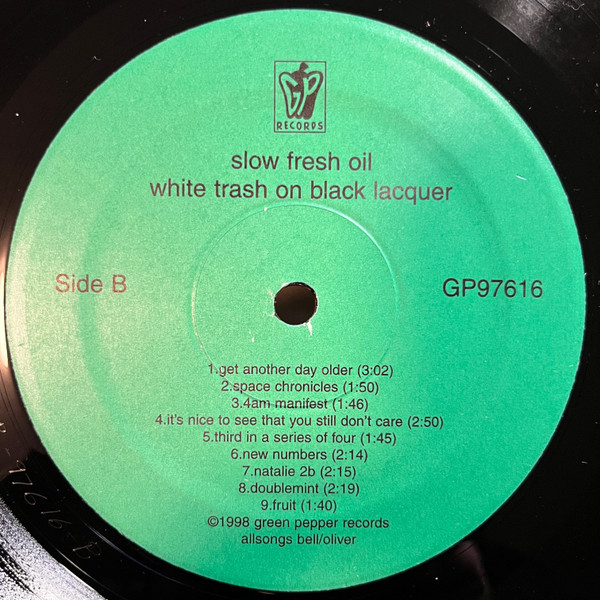 Slow Fresh Oil - White Trash On Black Lacquer (LP, Album) (Near Mint (NM or M-)) - Image 4
