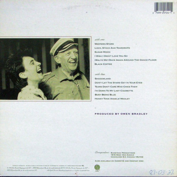k.d. lang - Shadowland (The Owen Bradley Sessions) (LP, Album) (Mint (M)) - Image 2