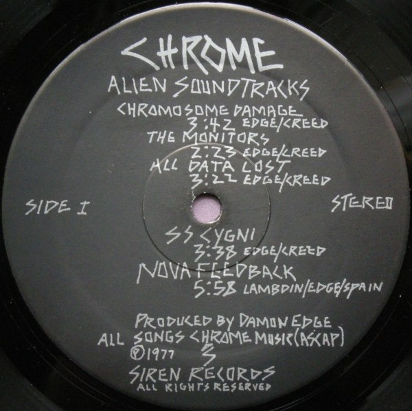 Chrome (8) - Alien Soundtracks (LP, Album) (Very Good Plus (VG+)) - Image 3