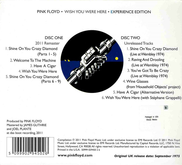 Pink Floyd - Wish You Were Here • Experience Edition (CD, Album, RE, RM + CD, Album + Ex) (Near Mint (NM or M-)) - Image 2