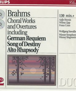 Brahms*, Aafje Heynis, Wilma Lipp, Franz Crass, Wolfgang Sawallisch, Wiener Symphoniker, Wiener Singverein - Choral Works And Overtures Including German Requiem, Song Of Destiny, Alto Rhapsody (2xCD, Comp, RM, PMD) (Near Mint (NM or M-))
