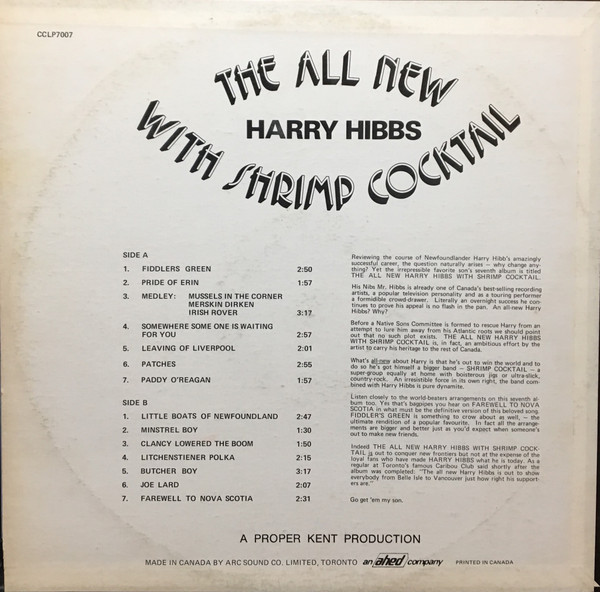 Harry Hibbs With Shrimp Cocktail - The All New Harry Hibbs With Shrimp Cocktail (LP, Album) (Mint (M)) - Image 2