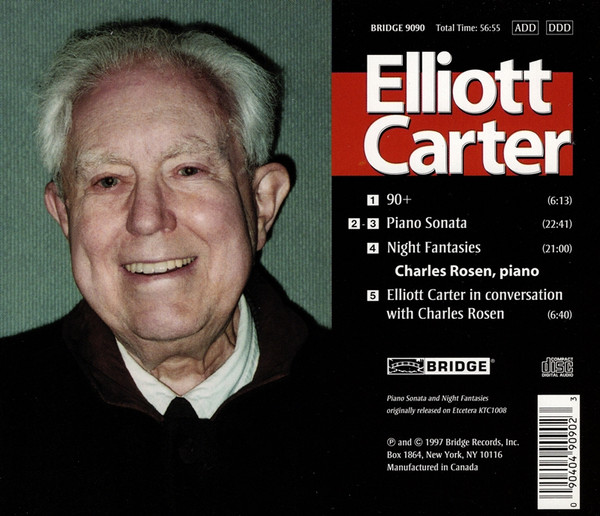 Elliott Carter, Charles Rosen - The Complete Music For Piano (CD) (Near Mint (NM or M-)) - Image 2