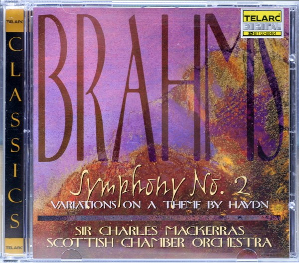 Brahms* - Sir Charles Mackerras, Scottish Chamber Orchestra - Symphony No. 2 / Variations On A Theme By Haydn (CD) (Mint (M))