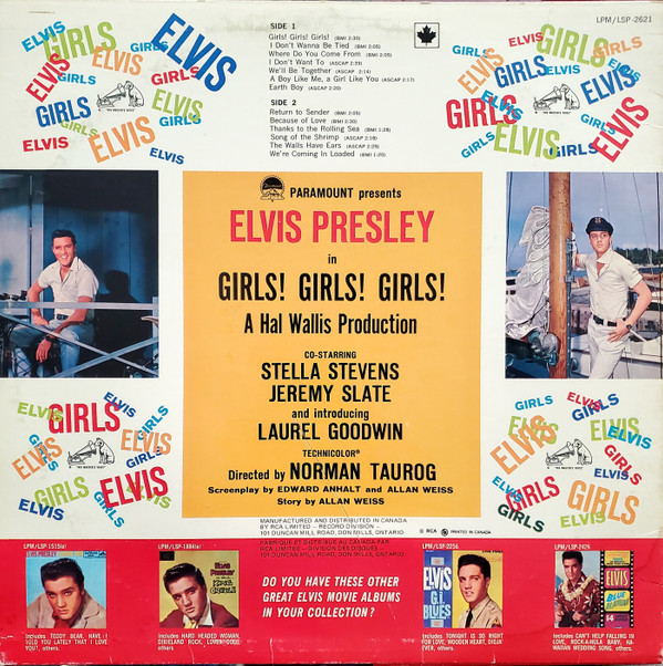 Elvis Presley - Girls! Girls! Girls! (LP, Album) (Mint (M)) - Image 2