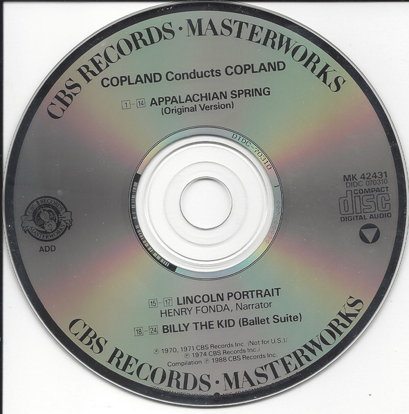 Aaron Copland - Copland Conducts Copland (CD, Comp) (Near Mint (NM or M-)) - Image 3