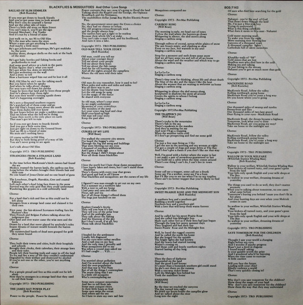 Ted Wesley - Blackflies & Mosquitoes And Other Love Songs (LP, Album) (Mint (M)) - Image 5
