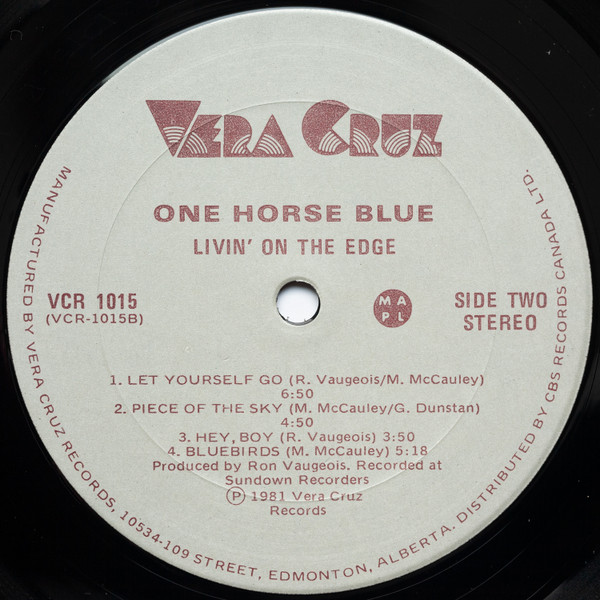 One Horse Blue - Livin' On The Edge (LP, Album) (Mint (M)) - Image 4