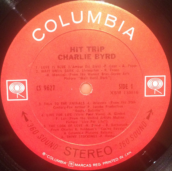 Charlie Byrd - Hit Trip (LP, Album) (Very Good Plus (VG+)) - Image 3