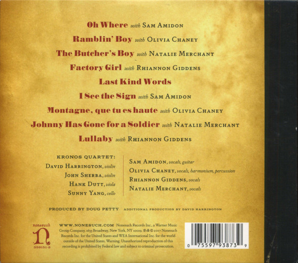 Kronos Quartet - Folk Songs (CD, Album) (Mint (M)) - Image 2