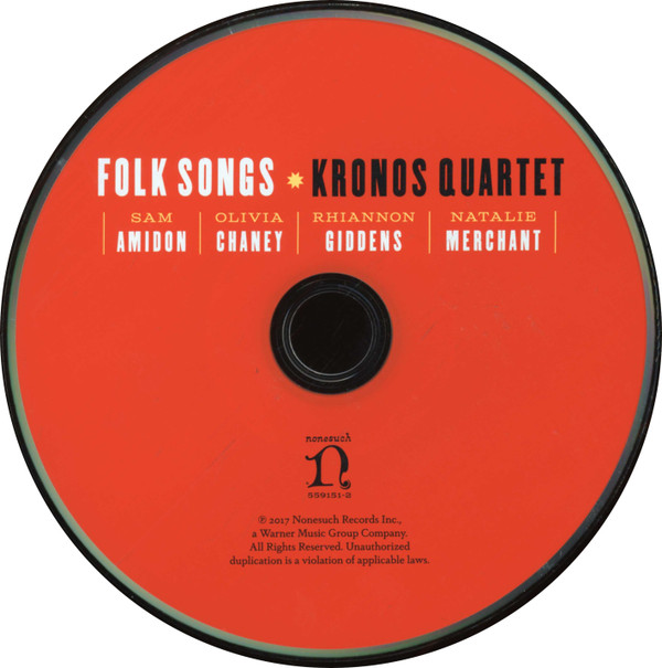 Kronos Quartet - Folk Songs (CD, Album) (Mint (M)) - Image 3