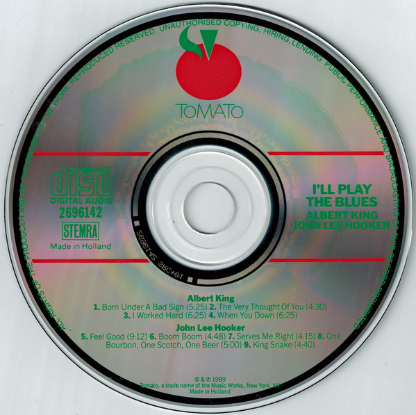 Albert King, John Lee Hooker - I'll Play The Blues For You (CD, Album) (Near Mint (NM or M-)) - Image 3