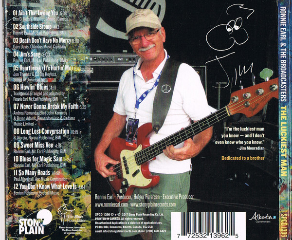 Ronnie Earl & The Broadcasters* - The Luckiest Man (CD, Album) (Near Mint (NM or M-)) - Image 2