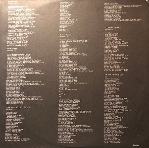 Jan Akkerman & Kaz Lux - Transparental (LP, Album) (Very Good Plus (VG+)) - Image 5