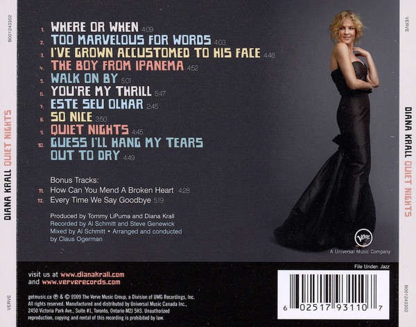 Diana Krall - Quiet Nights (CD, Album) (Mint (M)) - Image 2