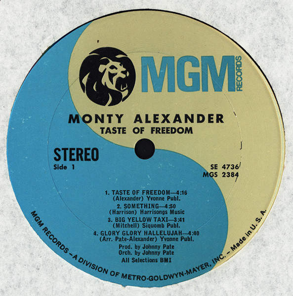 Monty Alexander - Taste Of Freedom (LP) (Very Good Plus (VG+)) - Image 3