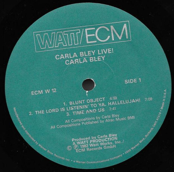Carla Bley - Live! (LP, Album) (Near Mint (NM or M-)) - Image 3