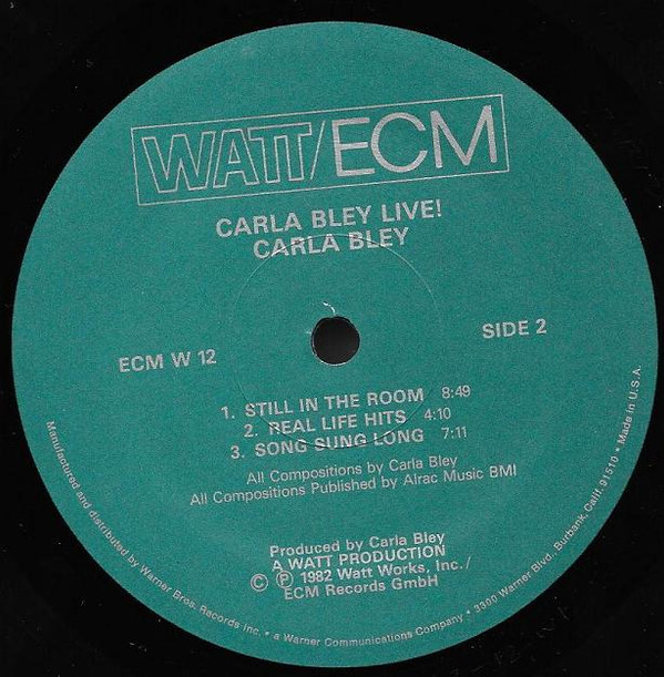 Carla Bley - Live! (LP, Album) (Near Mint (NM or M-)) - Image 4