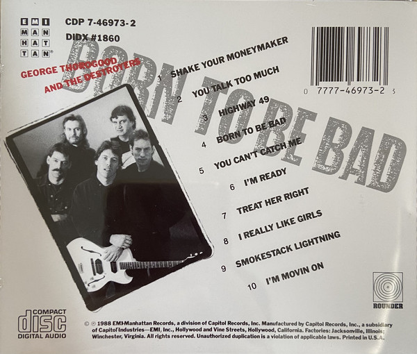 George Thorogood & The Destroyers - Born To Be Bad (CD, Album) (Near Mint (NM or M-)) - Image 2