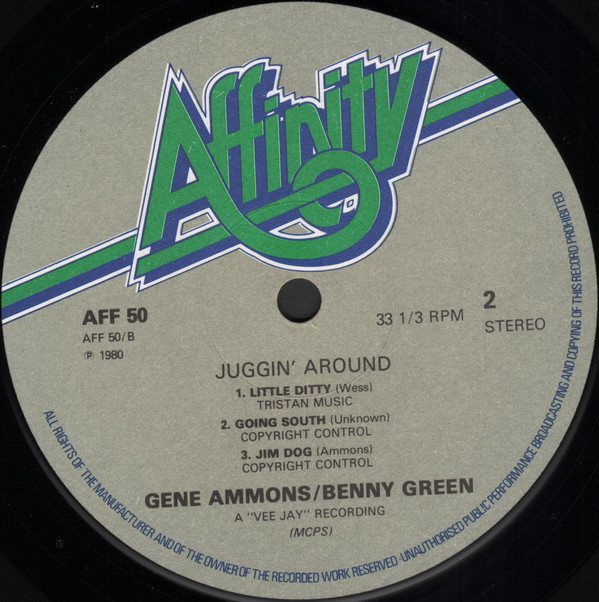 Gene Ammons / Bennie Green - Juggin' Around (LP, Album) (Very Good Plus (VG+)) - Image 4