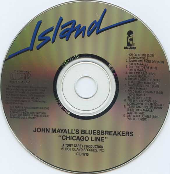 John Mayall's Bluesbreakers* - Chicago Line (CD, Album) (Near Mint (NM or M-)) - Image 3