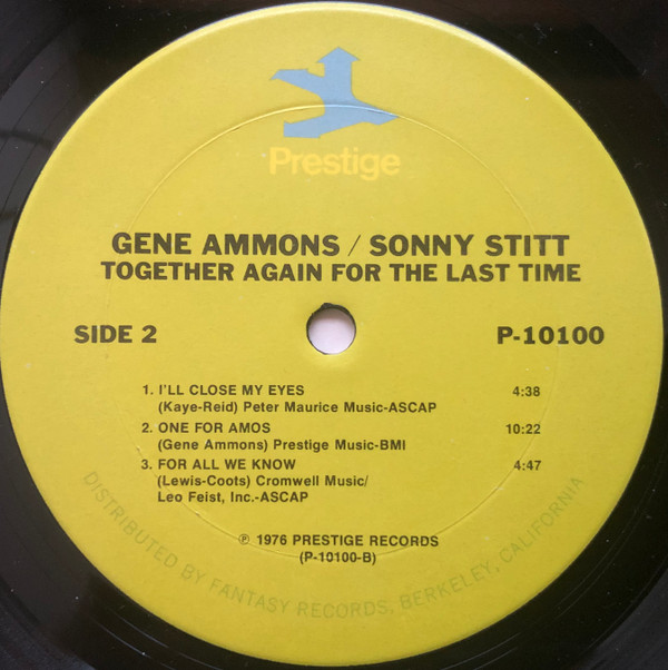 Gene Ammons / Sonny Stitt - Together Again For The Last Time (LP, Album, Ter) (Very Good Plus (VG+)) - Image 4