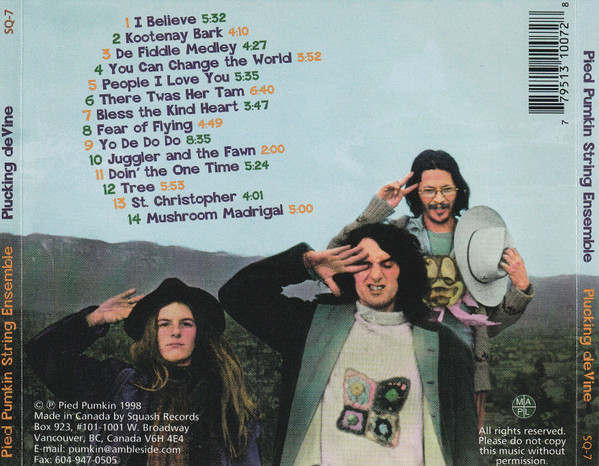 The Pied Pumkin String Ensemble* - Plucking deVine - Selected Recordings 1974-80 (CD, Comp) (Mint (M)) - Image 2