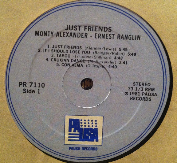 Monty Alexander - Ernest Ranglin - Just Friends (LP, Album) (Very Good Plus (VG+)) - Image 3