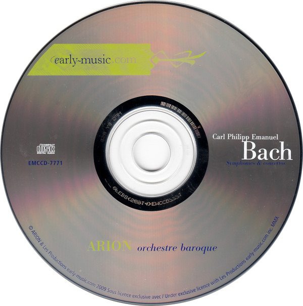 Carl Philipp Emanuel Bach - Arion Orchestre Baroque, Gary Cooper (2), Claire Guimond - Symphonies & Concertos (CD) (Near Mint (NM or M-)) - Image 3