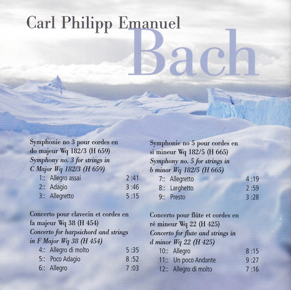 Carl Philipp Emanuel Bach - Arion Orchestre Baroque, Gary Cooper (2), Claire Guimond - Symphonies & Concertos (CD) (Near Mint (NM or M-)) - Image 5
