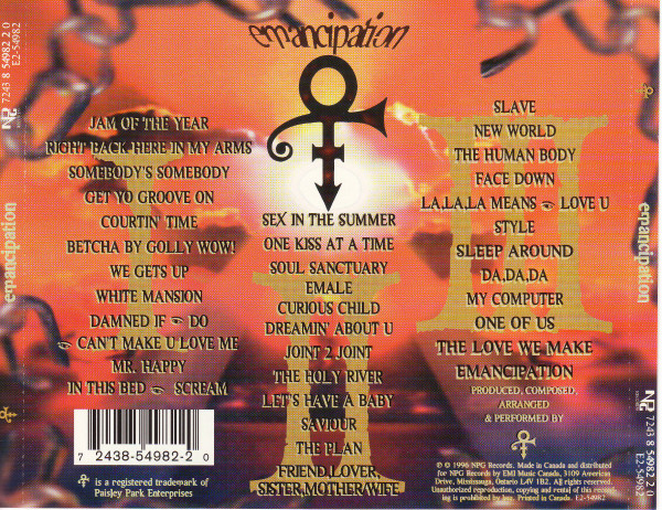 The Artist (Formerly Known As Prince) - Emancipation (3xCD, Album) (Near Mint (NM or M-)) - Image 2