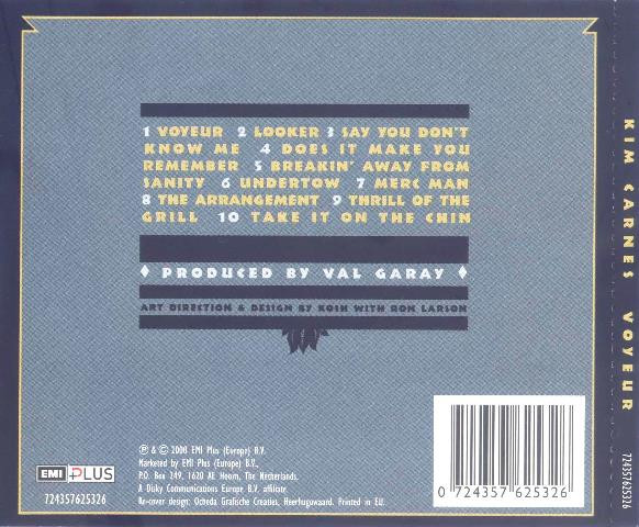 Kim Carnes - Voyeur (CD, Album, RE) (Near Mint (NM or M-)) - Image 4