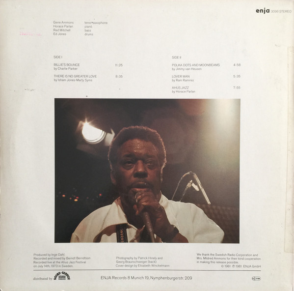 Gene Ammons - In Sweden (LP, Album) (Near Mint (NM or M-)) - Image 2