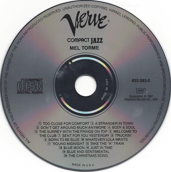 Mel Torme* - Mel Torme (CD, Comp, RM) (Near Mint (NM or M-)) - Image 3