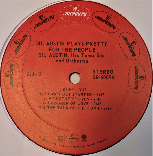 Sil Austin - Sil Austin Plays Pretty For The People (LP, RE) (Very Good Plus (VG+)) - Image 4