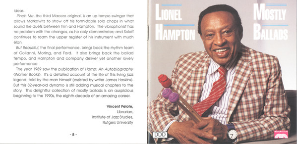 Lionel Hampton - Mostly Ballads (CD, Album) (Near Mint (NM or M-)) - Image 3