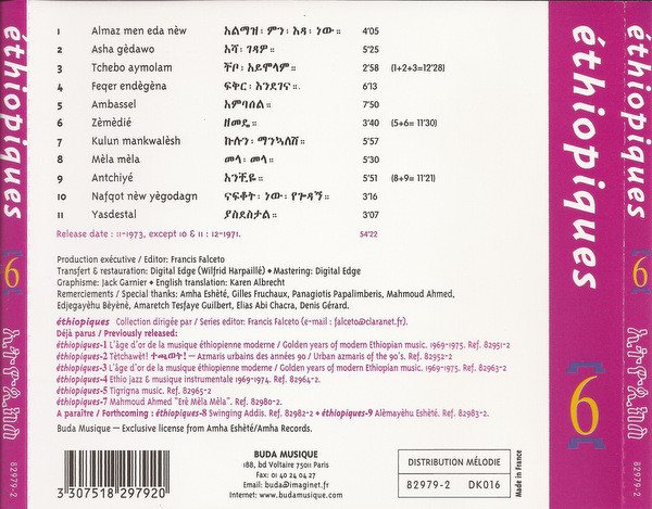 Mahmoud Ahmed - Éthiopiques 6: Almaz (CD, Album, RE) (Mint (M)) - Image 2