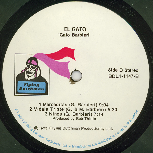Gato Barbieri - El Gato (LP, Album) (Very Good Plus (VG+)) - Image 4