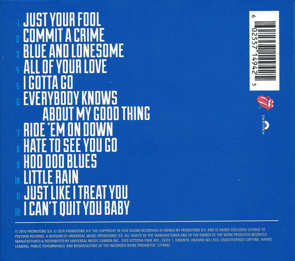 Rolling Stones* - Blue & Lonesome (CD, Album, Dig) (Mint (M)) - Image 2